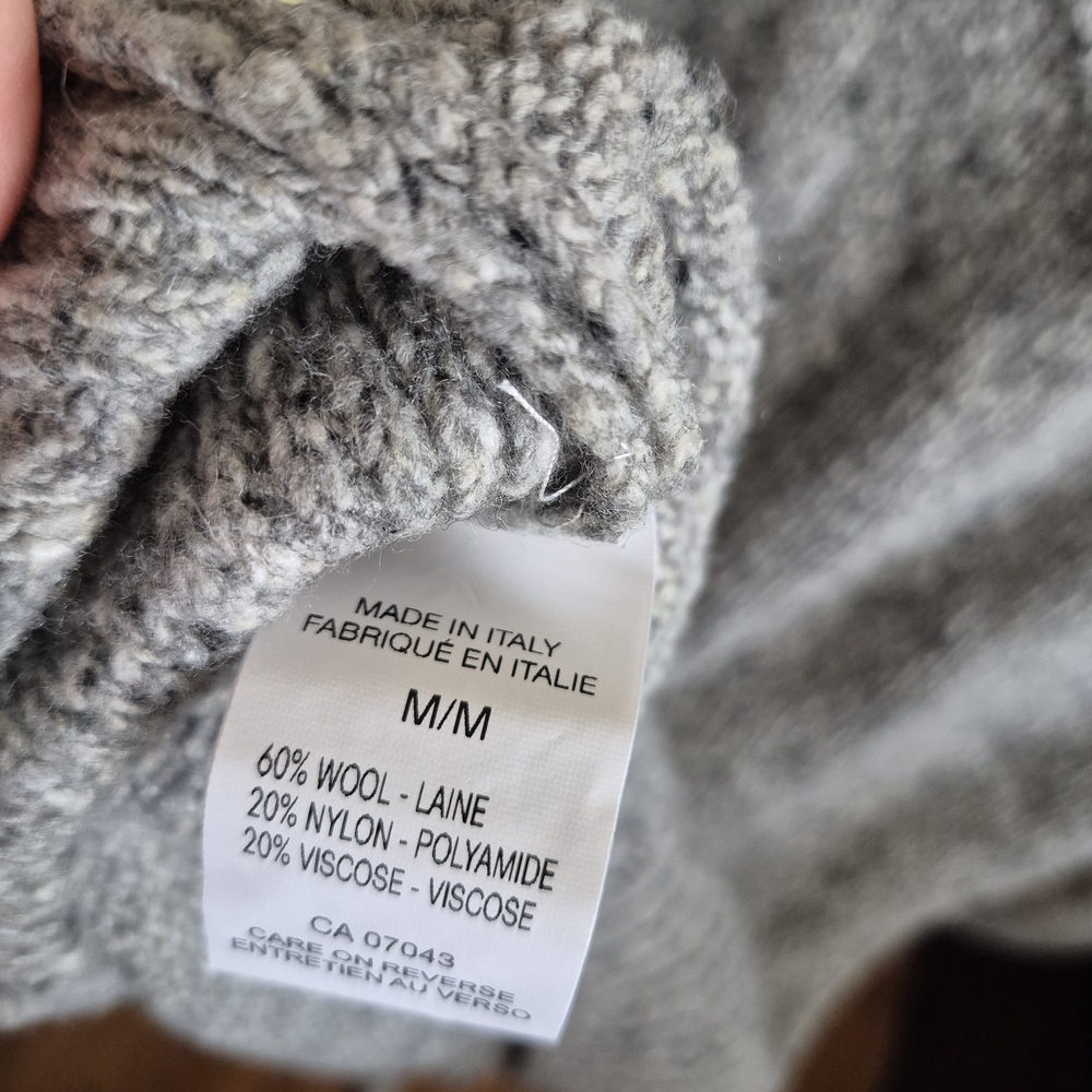 Lorenzo Gray Knit Sweater Soft Cozy Casual